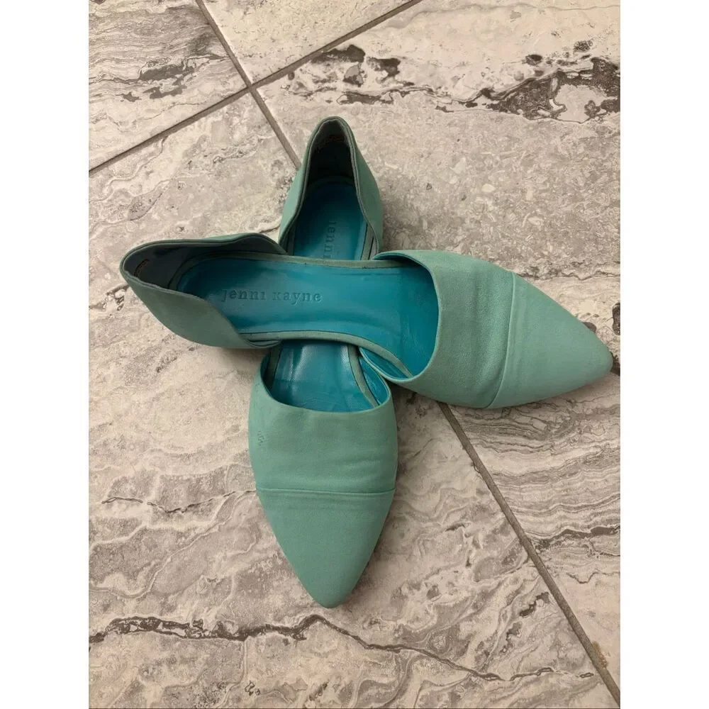Jenni Kayne, D'Orsay suede Flat in sky, Sz 37 $495